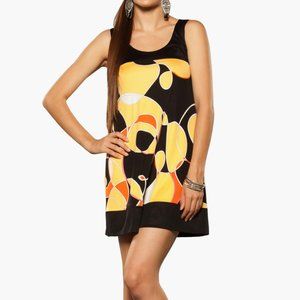 Flora Kung Pop Art Slk Jersey NWT 'Malia' tank dress